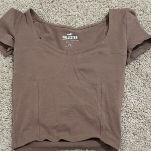 Hollister Women's Tan Crop Top
